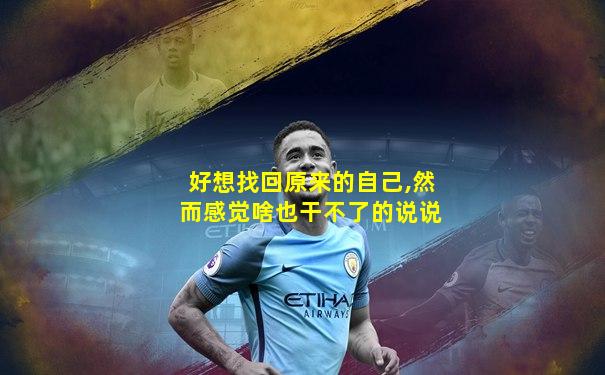 好想找回原来的自己,然而感觉啥也干不了的说说