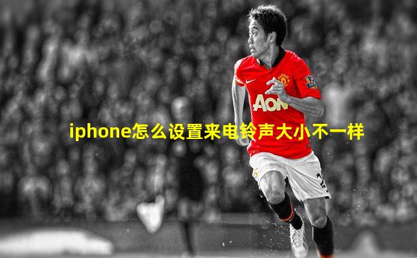 iphone怎么设置来电铃声大小不一样