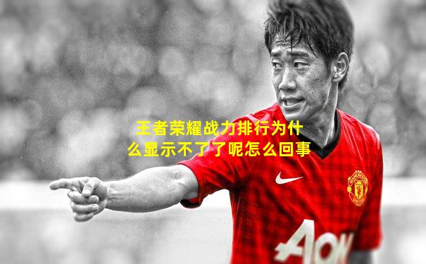 王者荣耀战力排行为什么显示不了了呢怎么回事